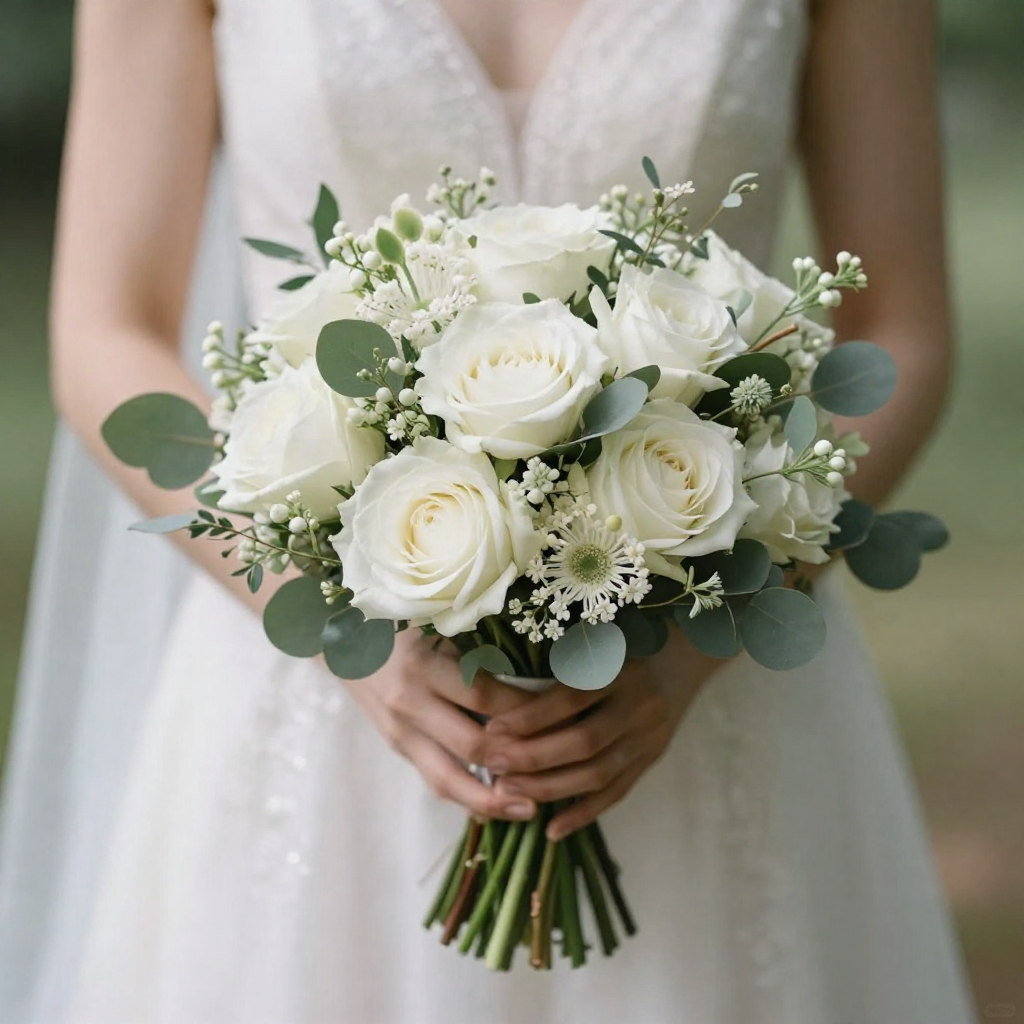 Elegant Nordic-style wedding bouquet